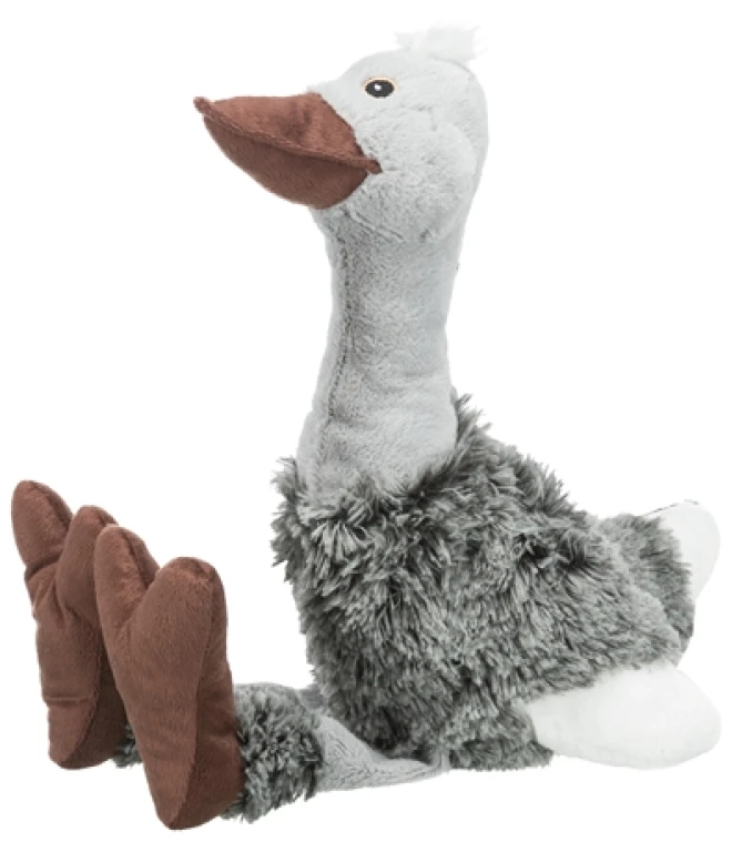 TRIXIE Pluche Struisvogel Hondenspeelgoed met Geluid - 1 stuk