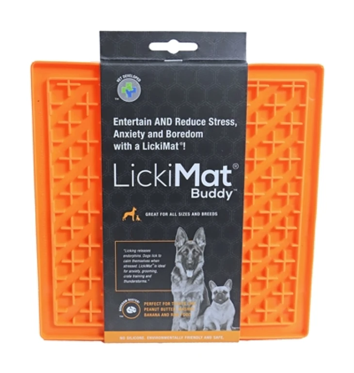 Lickimat Buddy Likmat voor Honden - Oranje - 1 stuk