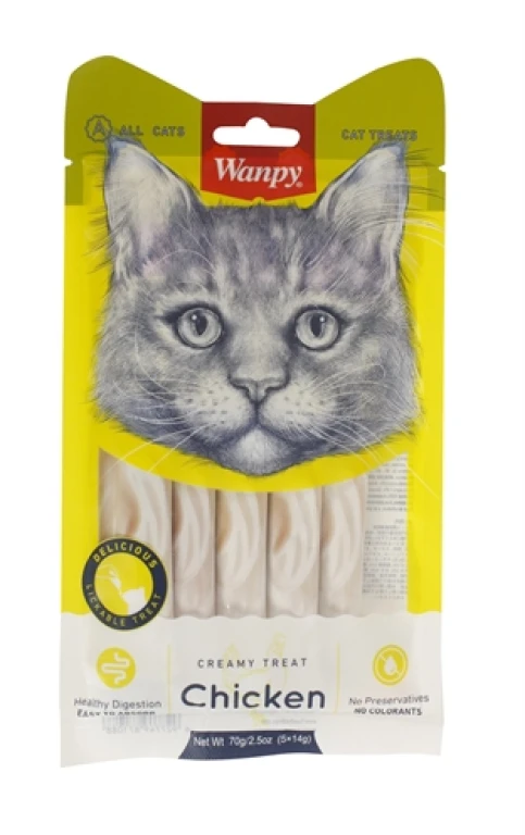 Kattenbakjes Vloeibare Snacks Kip - Set van 5 stuks