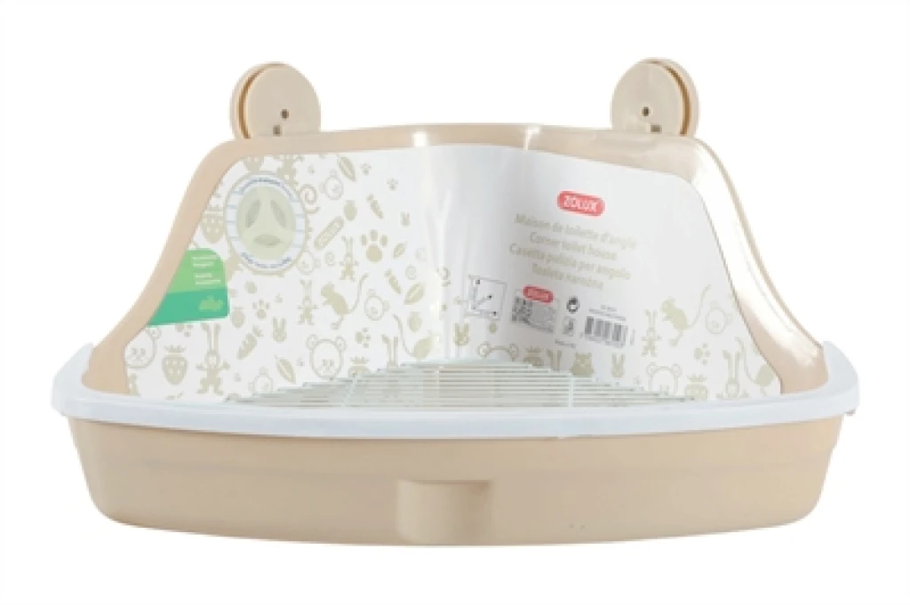 Hoektoilet Knaagdier Beige 32x25x15 cm 1 stuk