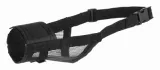 Trixie hond muilkorf polyester met gaas zwart - Maat M