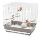 Vogelkooi Taupe/Wit 51x30x48 cm