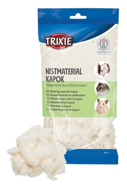 TRIXIE Nestmateriaal Kapok Creme - 1 stuk
