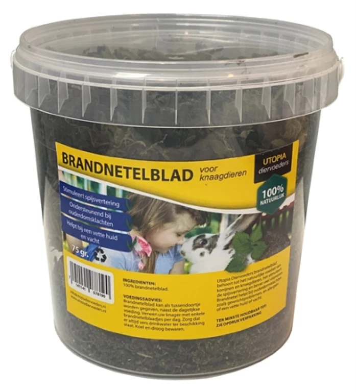 Utopia Aanvullend Diervoeder Brandnetelblad 1 stuk (75 gr)