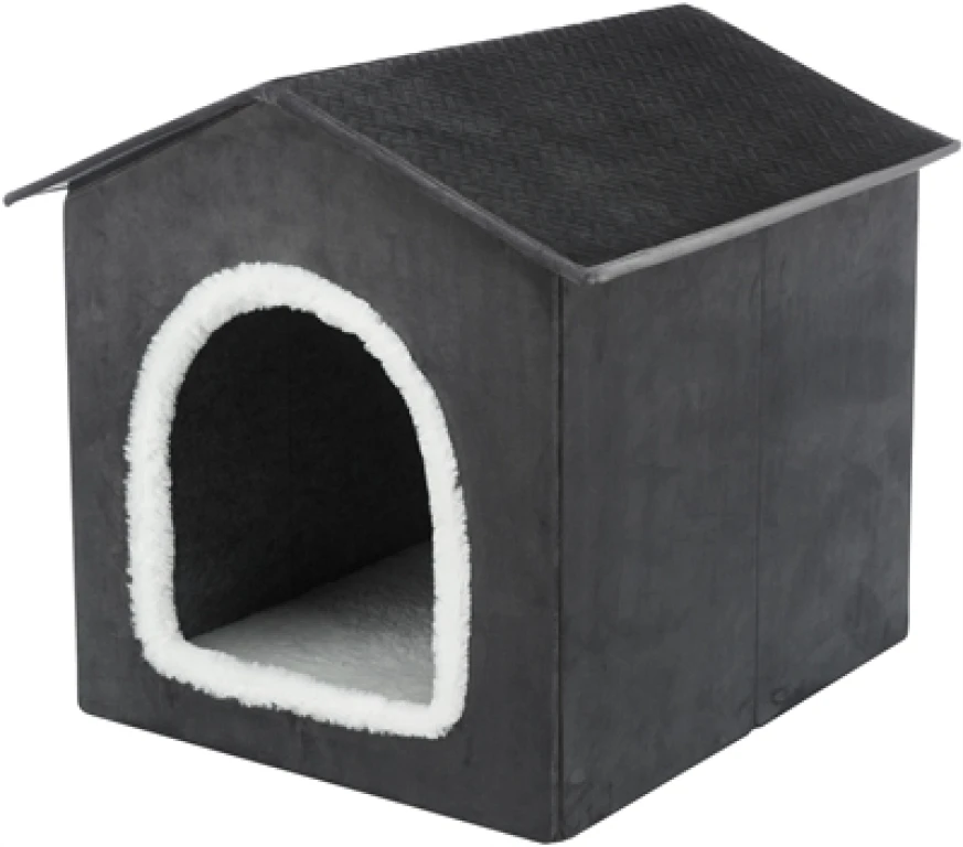 TRIXIE Hondenmand en Kattenmand Huis Livia Grijs/Wit 50x50x54 cm