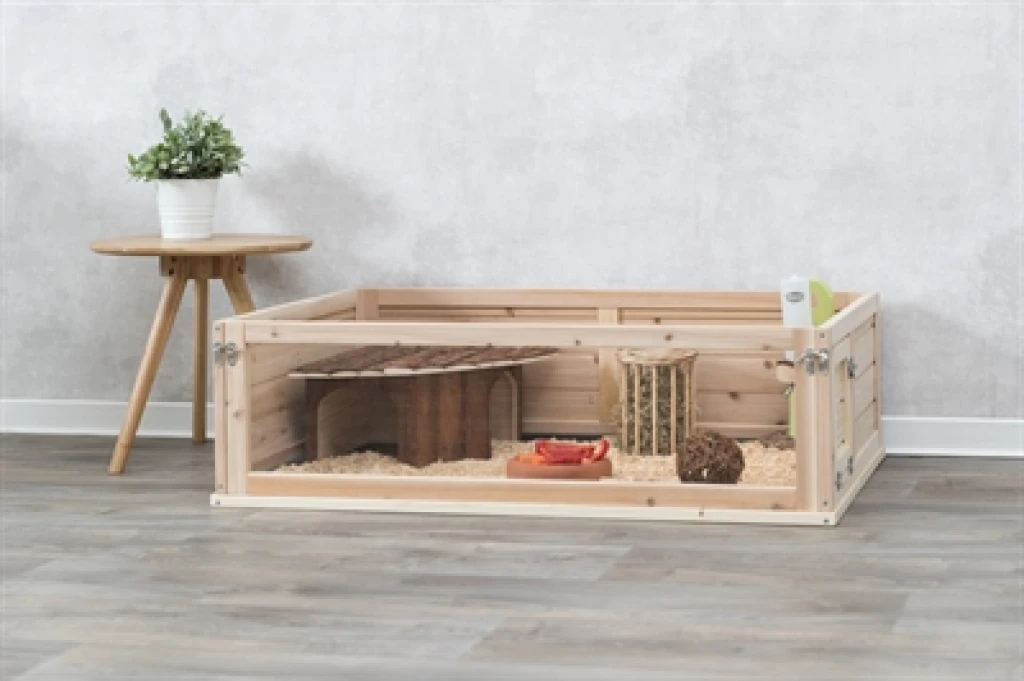 Trixie Indoor Ren voor Cavia's van Hout en Plexiglas - 1 stuk