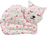 Trixie Stoffen Kat met Valeriaan - Wit met Bloemen - 1 stuk