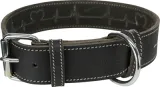 TRIXIE Hondenhalsband Rustic Vetleer Heartbeat Zwart 55-65 cm