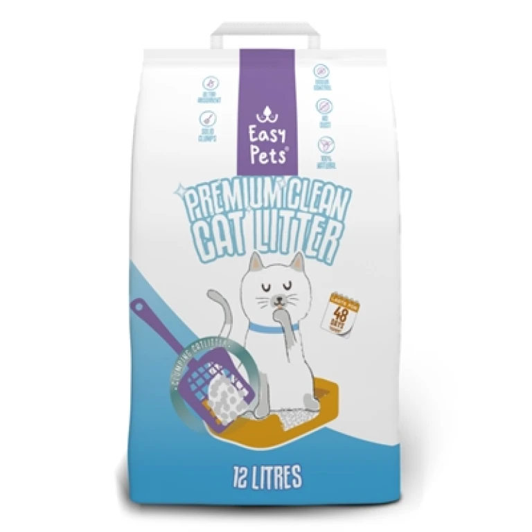 Easypets Kattenbakvulling Premium Clean White Bentonite 12 liter