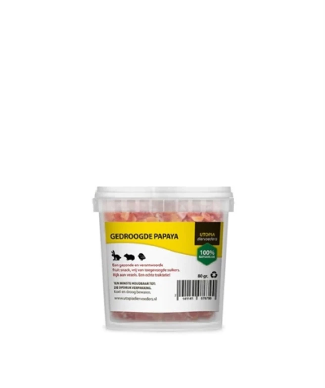 Knaagdier Snack Gedroogde Papaya 80 gr