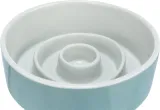 TRIXIE Slowfeeding Voerbak voor Hond Keramiek Grijs/Blauw - 1 stuk
