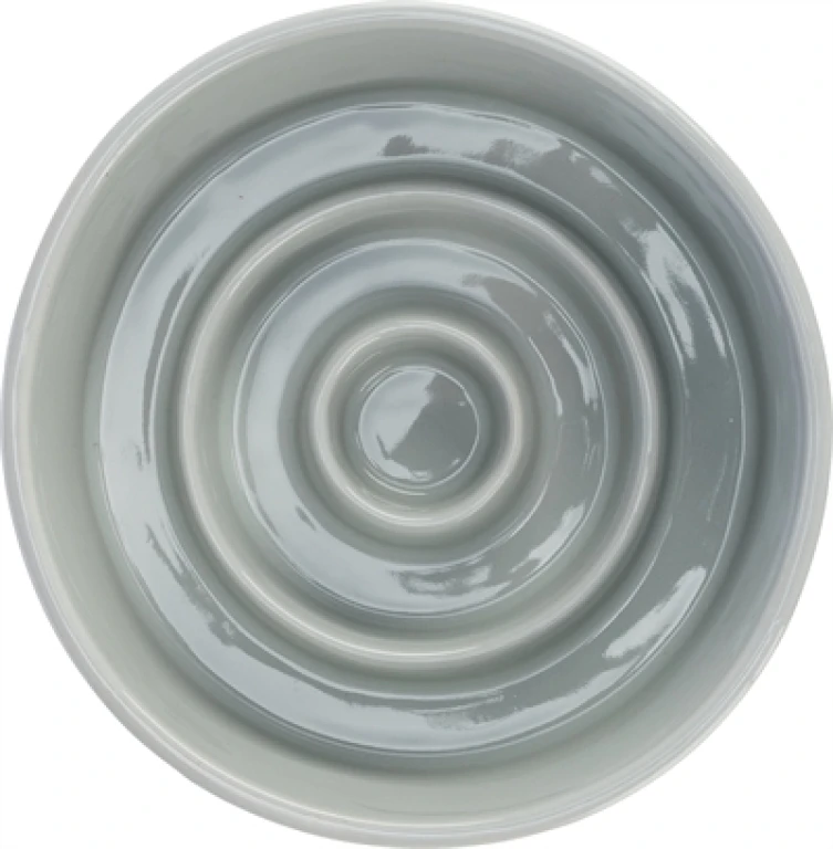 TRIXIE Slowfeeding Voerbak voor Hond Keramiek Grijs/Blauw - 1 stuk