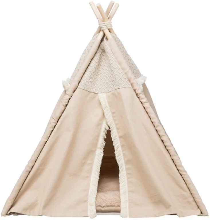 TRIXIE Kattenmand Tipi Boho Beige - 55x55x65 cm - 1 stuk