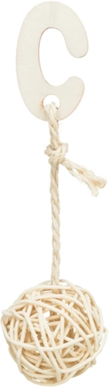TRIXIE vogel speelgoed set van 3 rotanballen met bel - 24 cm