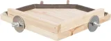 TRIXIE LANDINGSPLAATS MET ZITSTOKKEN HOUT NATUREL
