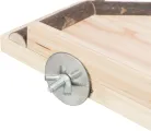 TRIXIE LANDINGSPLAATS MET ZITSTOKKEN HOUT NATUREL