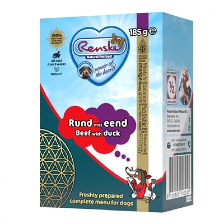 Hond Natvoer Rund & Eend 4,44 kg (set van 24)