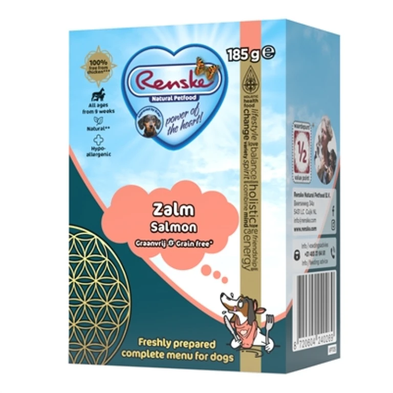 Hond Natvoer Zalm Graanvrij 24 x 185 gr