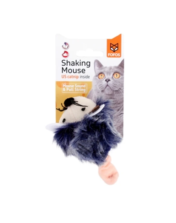 FOFOS Kattenspeelgoed Muis Grijs met Geluid - 1 stuk