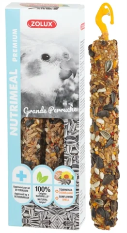 ZOLUX NUTRIMEAL STICK GROTE PARKIET / PAPEGAAI ZONNEBLOEMPITTEN