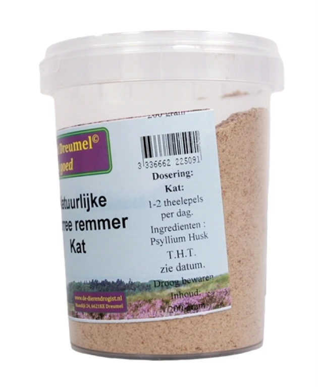 Dierendrogist Diarree Remmer voor Kat, Natuurlijk, 200 gram