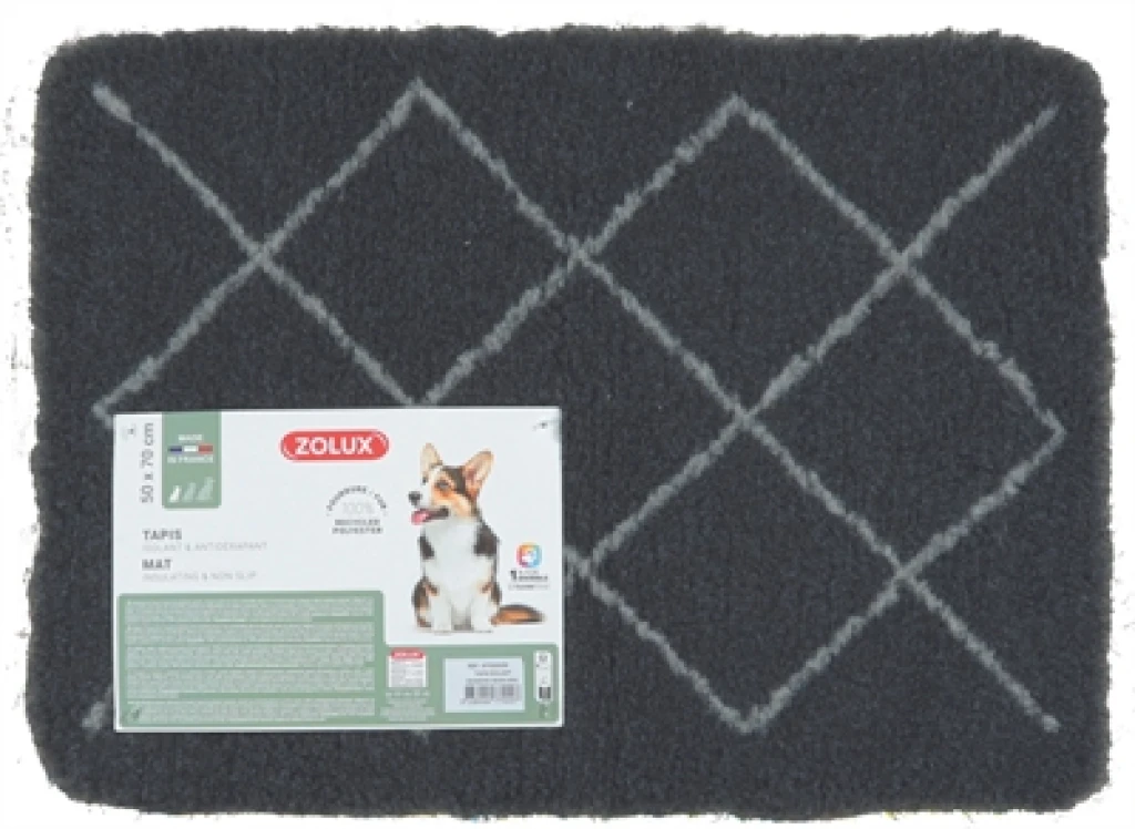 Zolux Berber Vetbed Gerecycled Grijs - 70x50 cm - 1 stuk