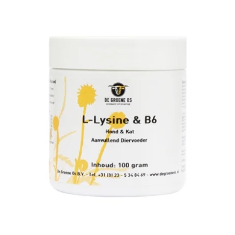 DE GROENE OS L-LYSINE / B6 HOND / KAT
