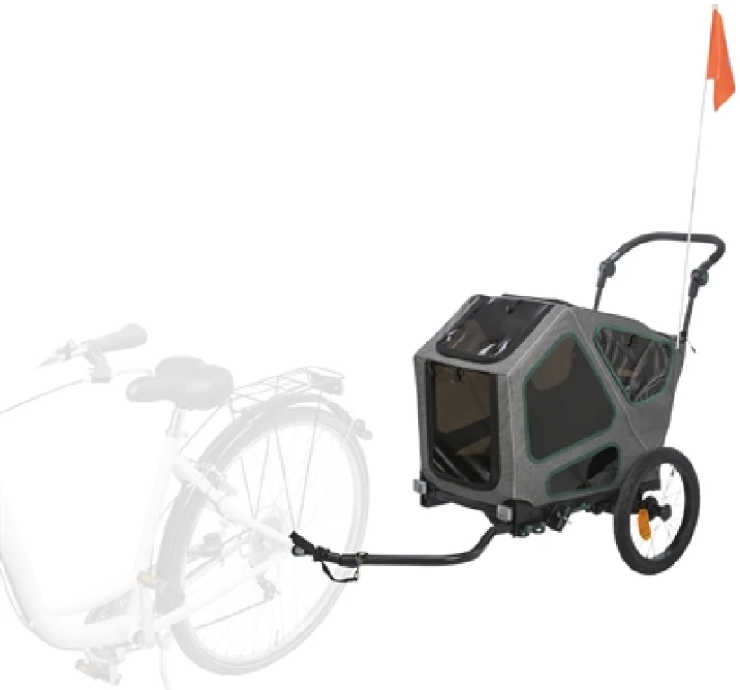 TRIXIE Hond Fietskar Grijs / Salie 62x80x92 cm - 1 stuk