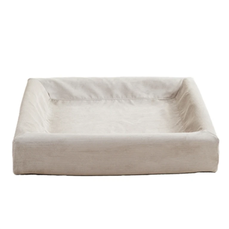BIA Bed Rib hondenmand hoes zand 85x70x15 cm - 1 stuk