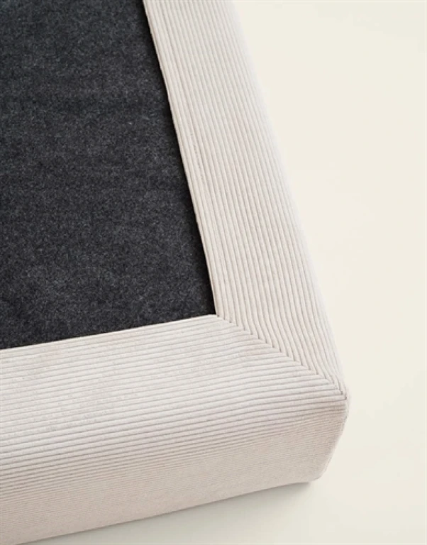 BIA Bed Rib hondenmand hoes zand 85x70x15 cm - 1 stuk