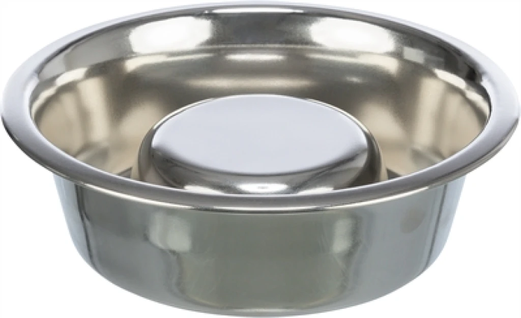 TRIXIE Slow Feeding Voerbak voor Honden RVS - 1,1 Liter - 1 stuk