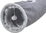 TRIXIE KATTEN SPEELTUNNEL HARVEY VELOURS / PLUCHE GRIJS