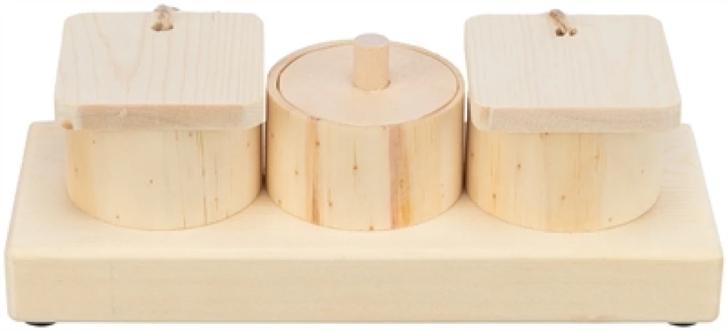 Trixie Intelligentiespel Snack Cups voor Konijnen en Ratten - Hout - 1 stuk