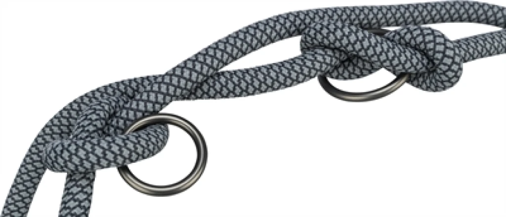 TRIXIE Soft Rope Hondenriem Verstelbaar Zwart/Grijs - 1 stuk