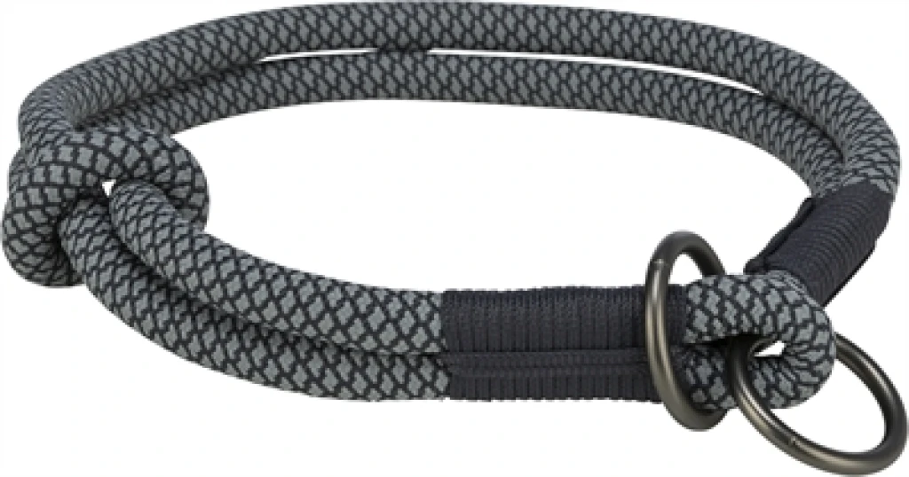 Trixie Half-slip Hondenhalsband Soft Zwart/Grijs - 1 stuk