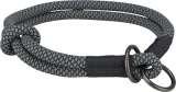 Trixie Hondenhalsband Soft Half-Slip Zwart/Grijs - 1 stuk