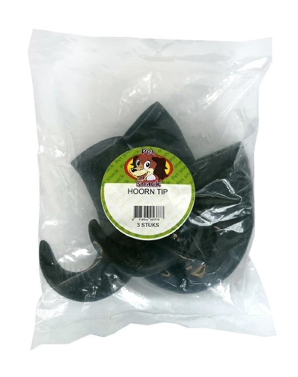 Hondensnacks Buffelhoorn Tips - set van 3 stuks