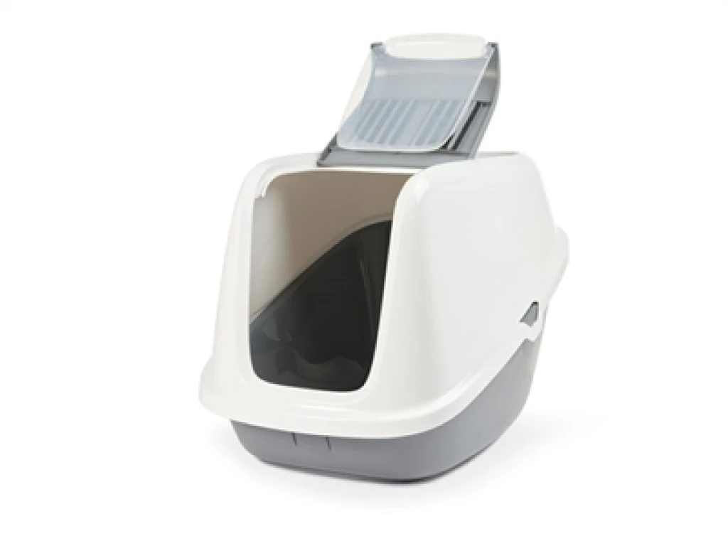 Savic Kattenbak Nestor Giant Wit/Lichtgrijs 76x56x55,5 cm