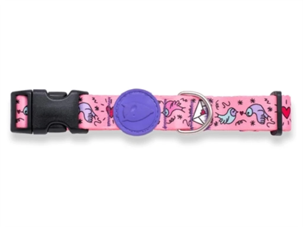 MORSO Hondenhalsband Gerecycled Sweet Tweet Roze - 1 stuk