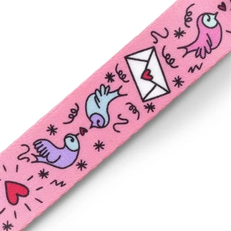 MORSO Hondenriem Gerecycled Sweet Tweet Roze - 120 x 1,5 cm - 1 stuk