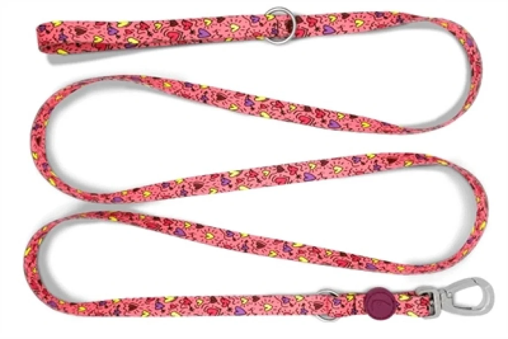 MORSO verstelbare hondenriem gerecycled pink think roze - 1 stuk