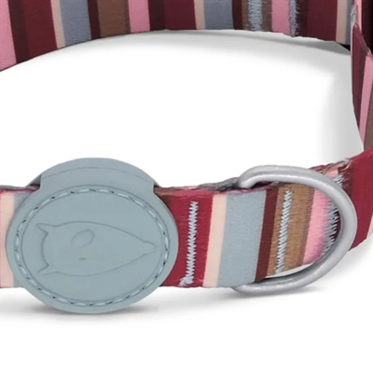 MORSO Hondenhalsband Gerecycled Skyline Rood/Roze - 30-42 x 1,5 cm - 1 stuk
