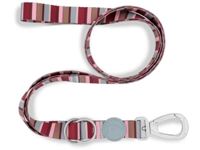 MORSO HONDENRIEM VERSTELBAAR GERECYCLED SKYLINE ROOD / ROZE
