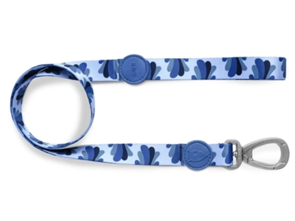 MORSO Hondenriem Gerecycled Splash Blauw - 120 x 1,5 cm - 1 stuk