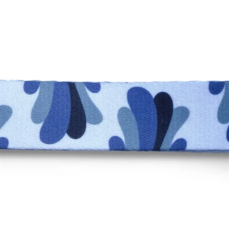 MORSO Hondenriem Gerecycled Splash Blauw - 120 x 1,5 cm - 1 stuk