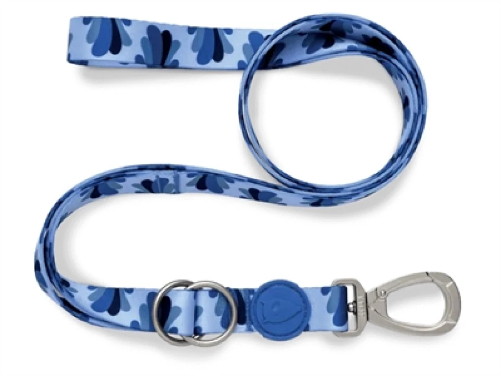 MORSO Hondenriem Verstelbaar Gerecycled Splash Blauw - 1 stuk