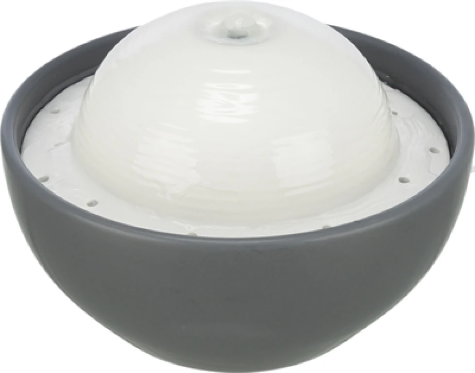 TRIXIE Vital Dome Drinkfontein Keramiek Grijs/Wit - 1 stuk