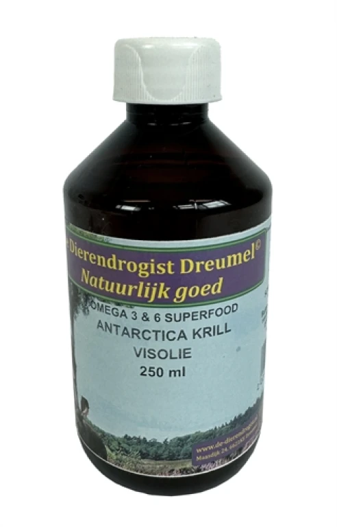 Hond Voedingssupplement Krill & Visolie 250 ml