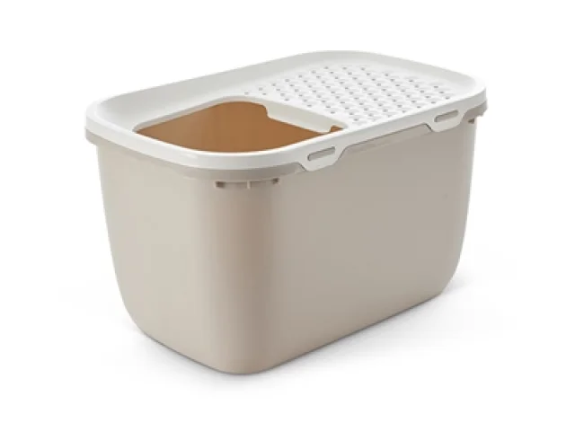 SAVIC KATTENBAK HOP IN GIANT WIT / MOKKA