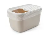 SAVIC KATTENBAK HOP IN GIANT WIT / MOKKA